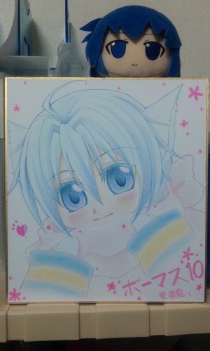 ボマス10の色紙イラスト