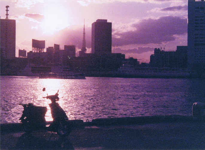 Tokyo Wangan View 1991 in early fall ( A sunset ) Ver