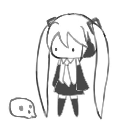 されこうべとミク