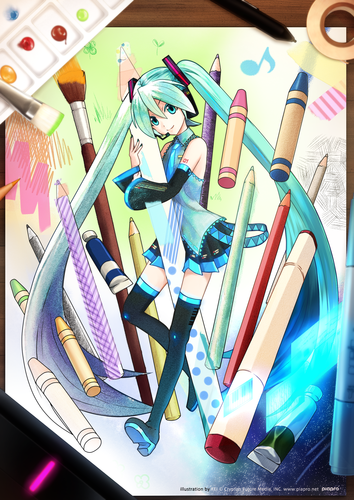【パソコン】初音ミクの塗り絵