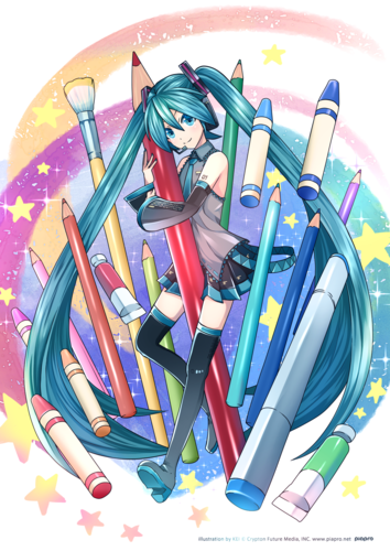 【パソコン】初音ミクの塗り絵