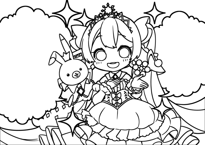 雪ミク塗り絵
