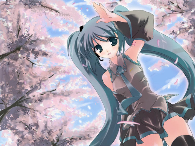 桜とミク