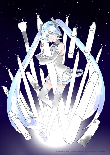 【スマホ】初音ミクの塗り絵