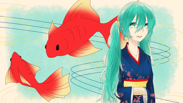 ミクと金魚