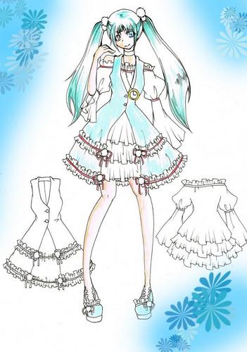 ミク 乙女衣装図鑑デザイン案4