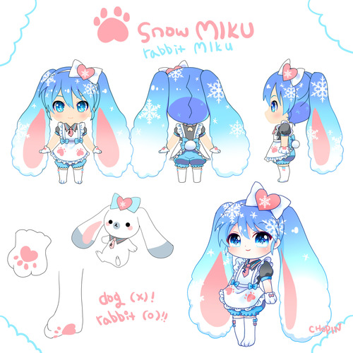 2018年雪ミク衣装 rabbit miku