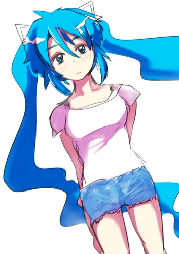 かわいいミクちゃんを描きたかった