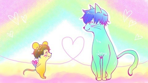 猫KAITOとネズミMEIKO イラスト依頼受け付けます!