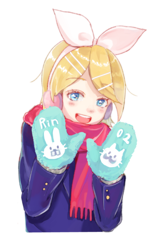 お気に入り手袋とリンちゃん