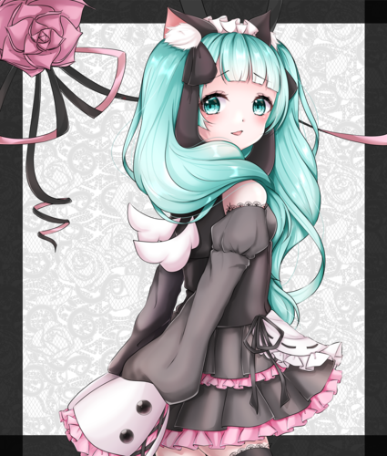 猫×メイド(ミク)