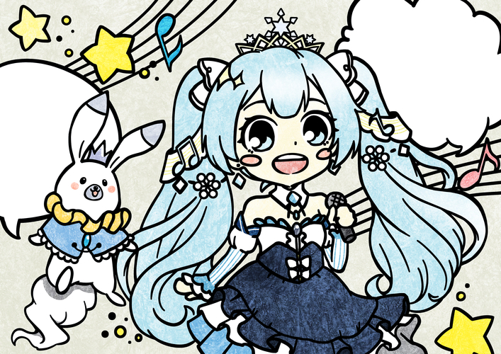 雪ミク塗り絵