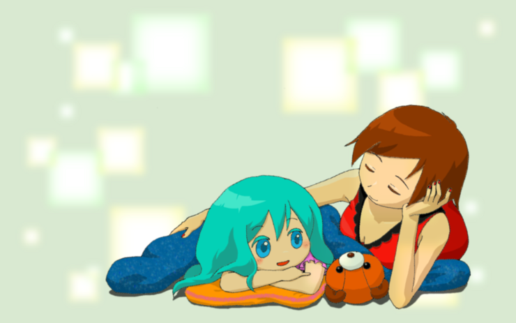 ママとわたしとおふとん イメージイラスト