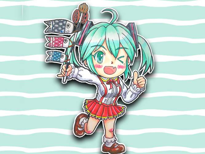 こどもの日!お子さまミクさん