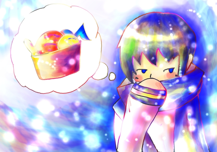 雪の日のアイス