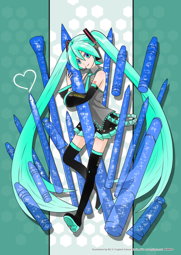 【パソコン】初音ミクの塗り絵を塗ってみました!