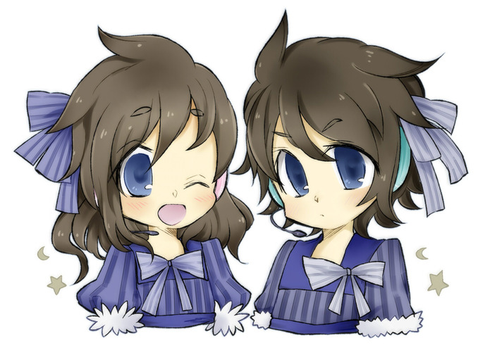 月の双子。