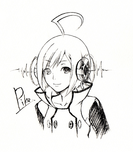 筆ペンでピコピコ。