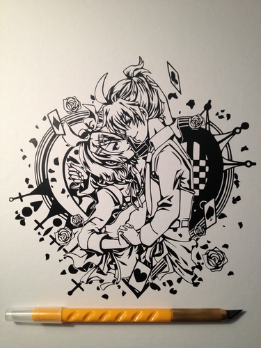 切り絵:四番目アリス