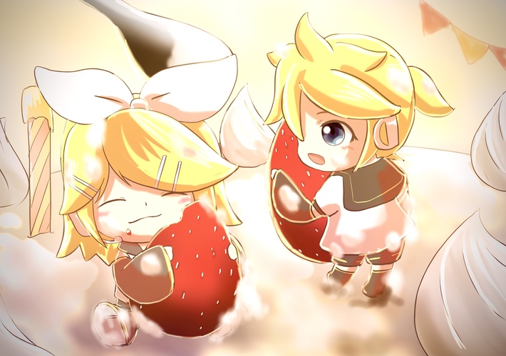 いちごケーキ作り