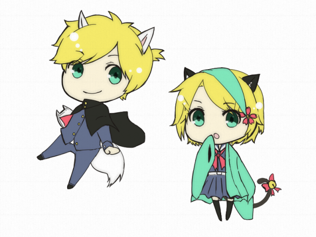けものみみ付き鏡音
