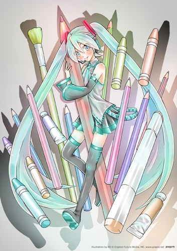【スマホ】初音ミクの塗り絵