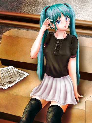 耳をいじくりながら人の話を聞くミク