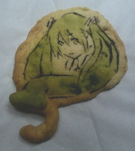 ミクッキーと曲がりネギ。