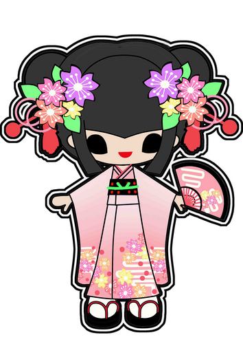 デフォルメ 着物VY1