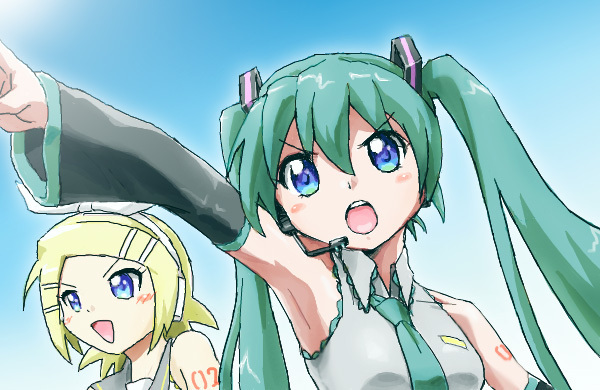 なんか見てる