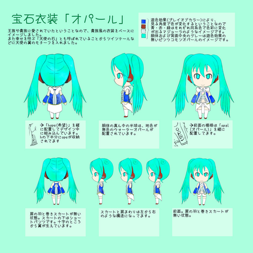 宝石衣装「オパール」ミク
