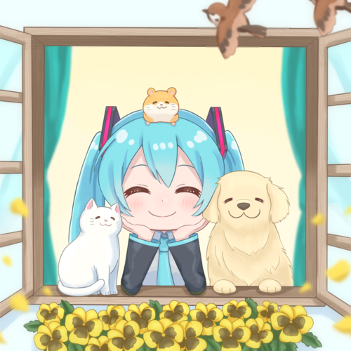 窓辺でまったり