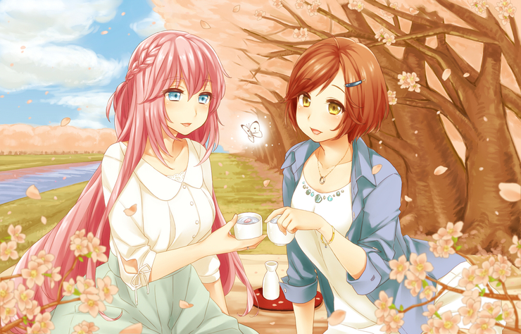 4月 メイコさんとルカちゃんのお花見