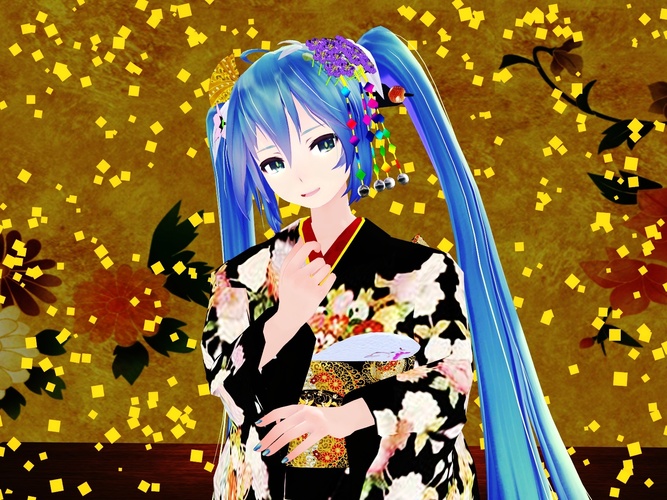 和服ミクさん