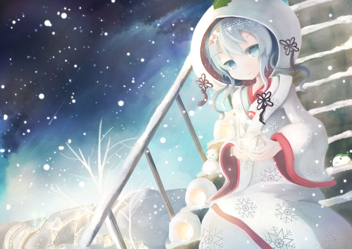雪あかりの夜と