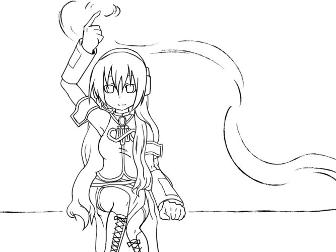 ルカ描いたけど線画で尽きた