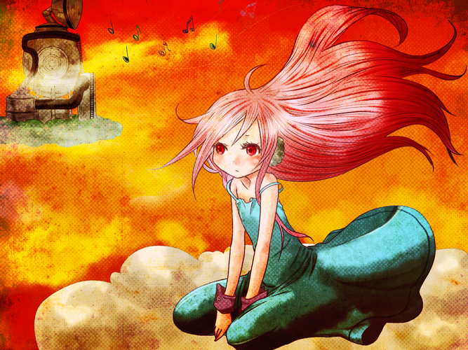オレンジ色の空