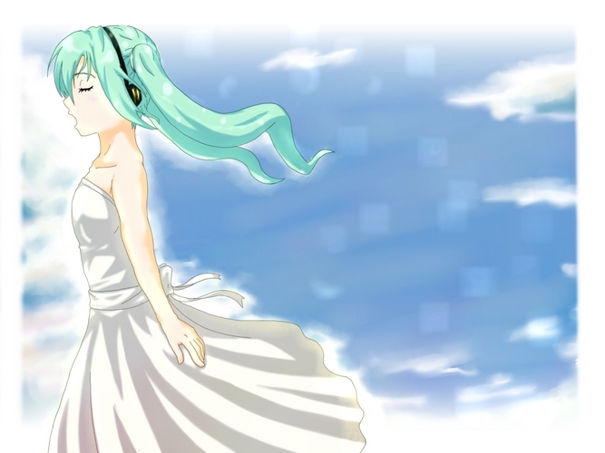 白と青と