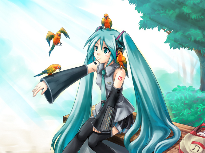 ミクと鳥