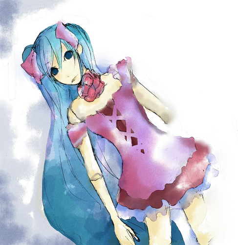 ゴスなのに水彩ミク