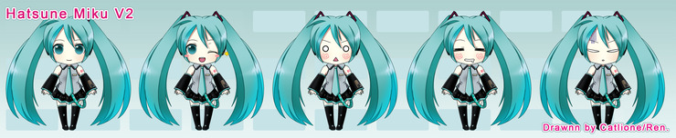 初音ミクVOCALOID2のLipSyncモデル