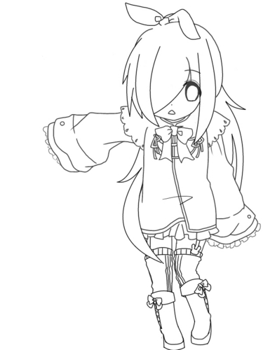 チャイナちっくアペンドウサちゃん線画
