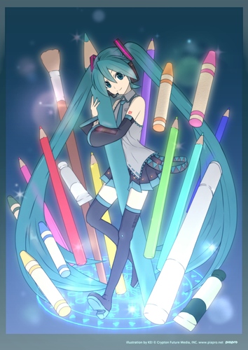 【スマホ】初音ミクの塗り絵