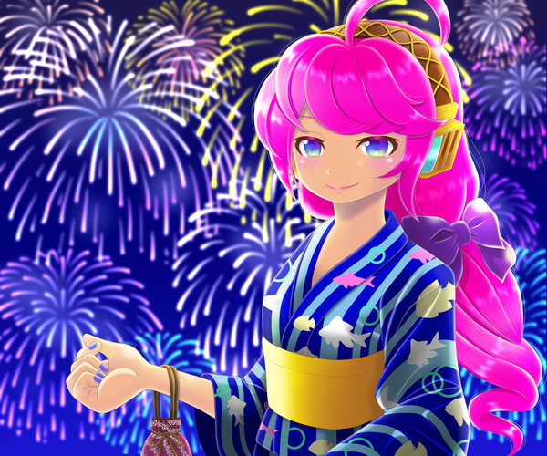宵闇を照らしてくれるのは、花火とあなた。