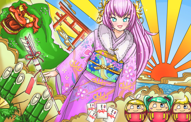 【1月】ルカさんの初詣【カレンダー応募用】