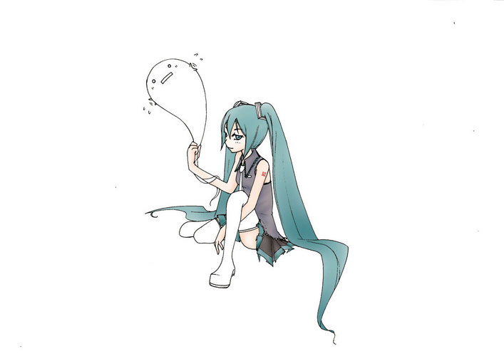 おばけといっしょ。(塗りかけ)