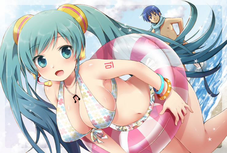 水着ぼいんミク