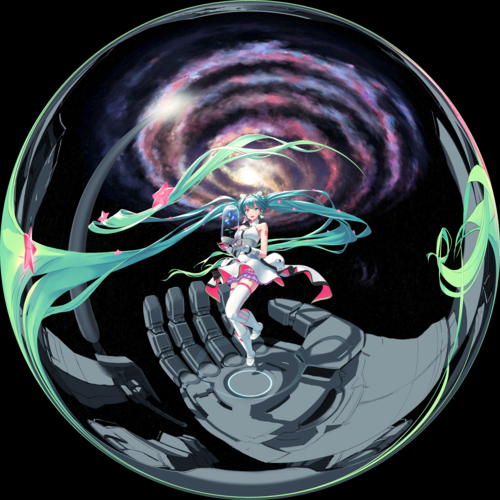 二万五千光年外(全天球イラスト球面鏡カット)