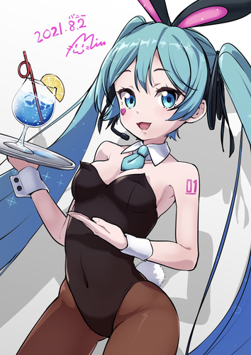 バニーの日に描いたミクちゃんです