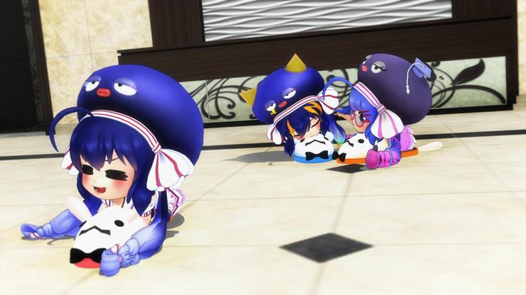 スリッパを占拠しているだけなのに世界を癒しまくってしまう音街ウナ(プチ)